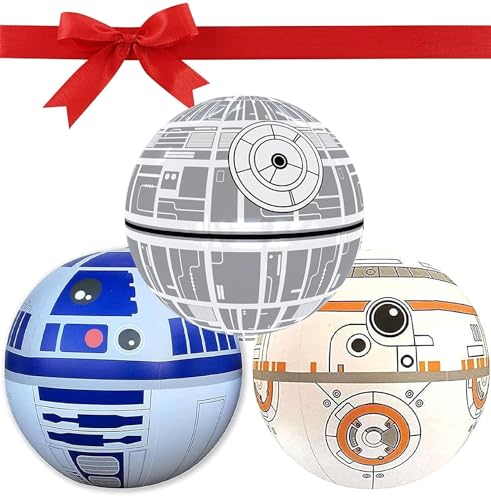 Ninostar Large Play Balls Set Of 3 - Fun Indoor And Outdoor Gift - Can Use For Play/Room Decor/Party Decor/Pool Inflatable Water