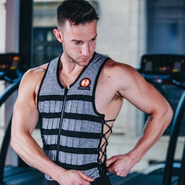 Hyperwear Hyper Vest Pro Unisex 10-Pound Adjustable Weighted Vest For Fitness Workouts, X-Large, Grey