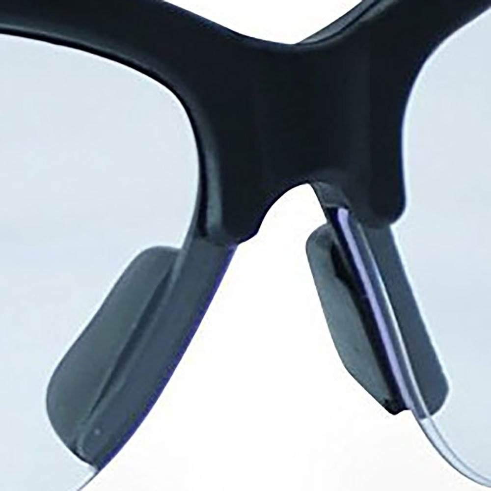 Walker'S Sport High-Grade Polycarbonate Lenses Half Frame Soft Rubber Nose Piece Adjustable Safety Shooting Glasses, Clear