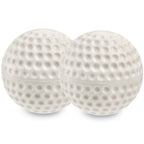 Tebery 12 Pack White Dimpled Baseballs, 9-Inch Pitching Machine Baseballs For Hand-Eye Coordination, Hitting And Fielding Practi