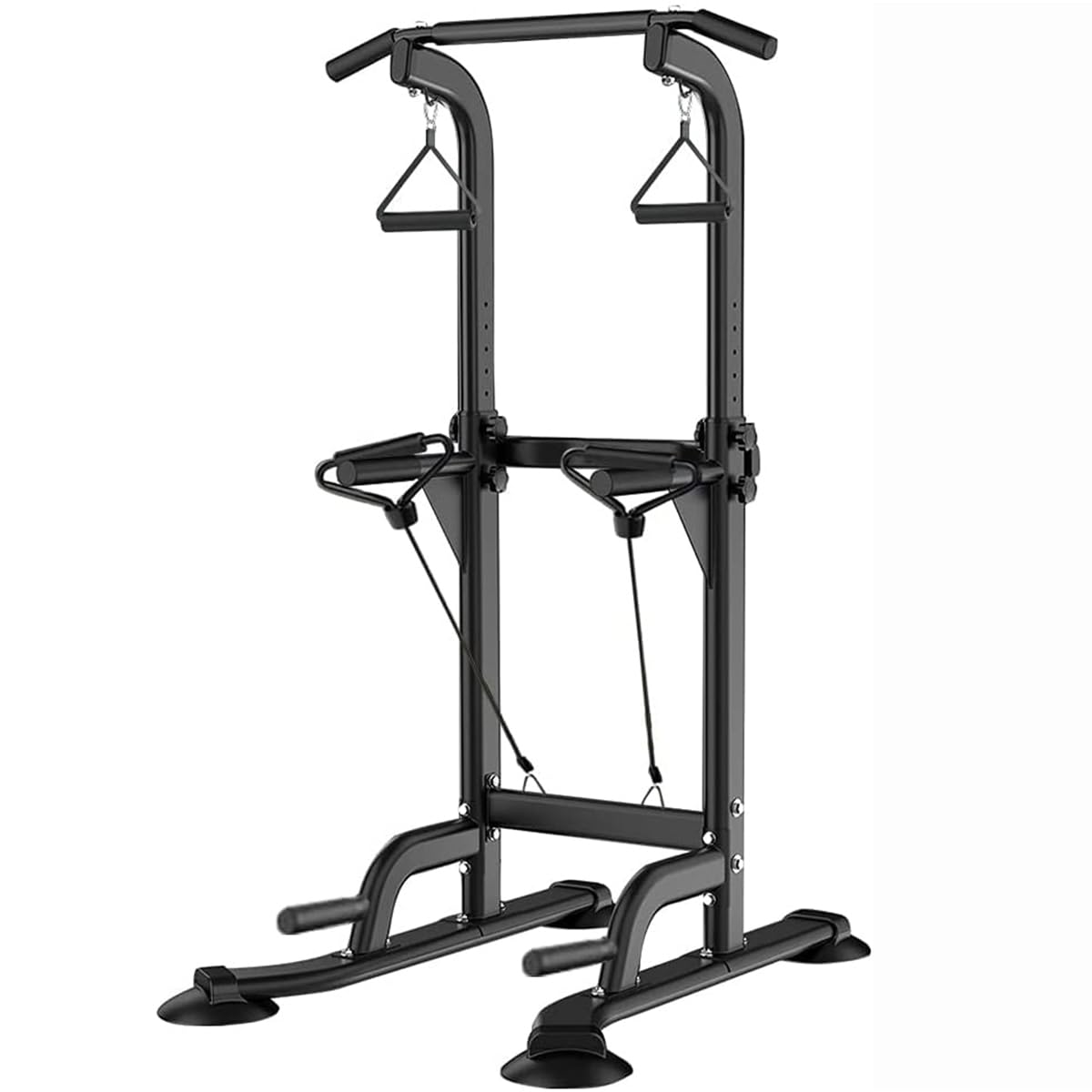 Bounabay Power Tower Dip Station Pull Up Bar For Home Adjustable Height Multifunctional Home Strength Training Fitness Exercise