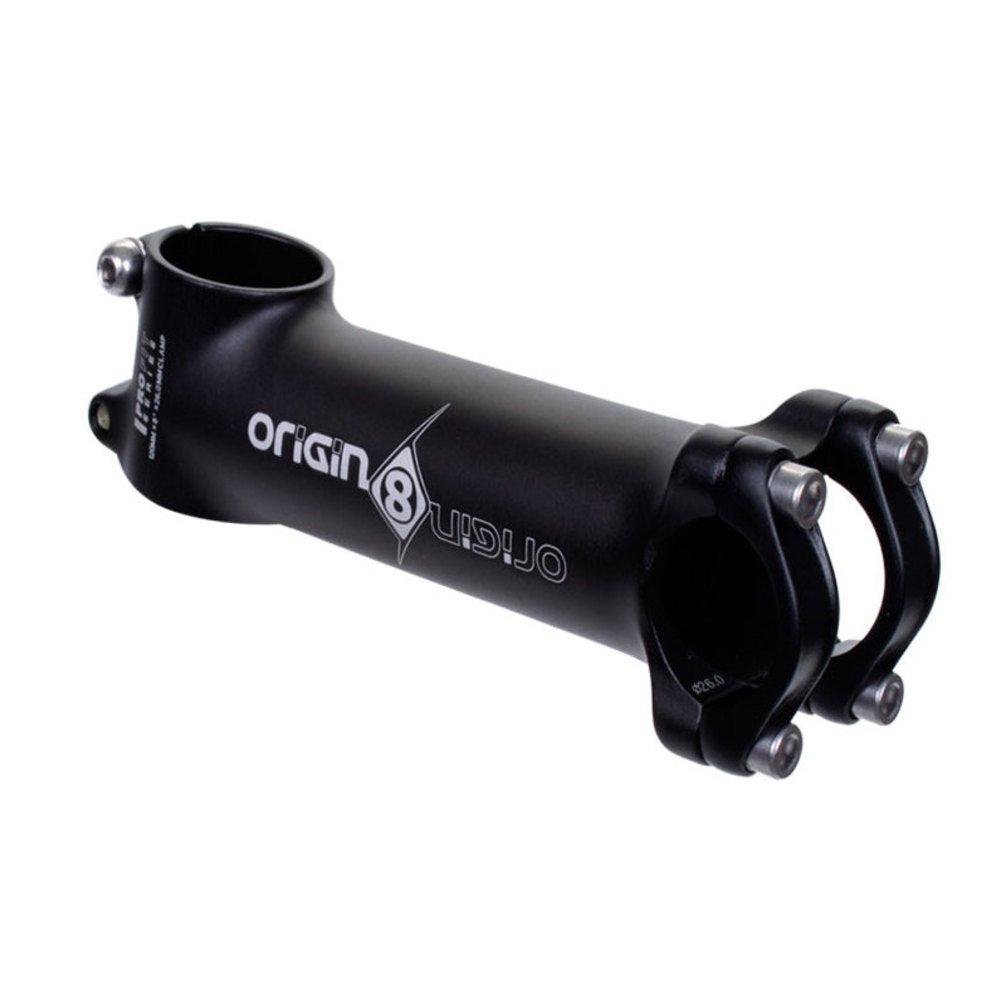Origin8 Pro Fit Alloy Ergo Stem, 1-1/8 X 25.4 X 17-Degree X 90Mm, Black
