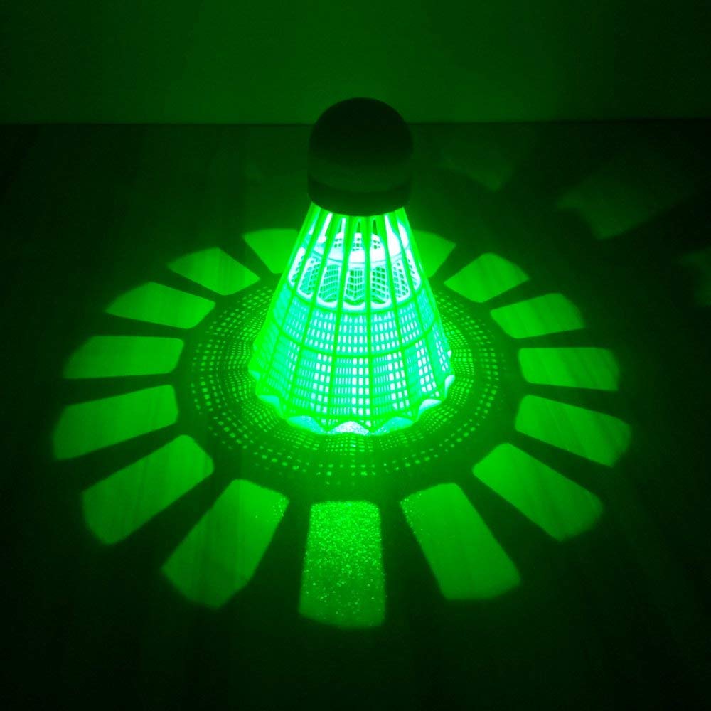 Zhenan Led Badminton Shuttlecocks Dark Night Glow Birdies Lighting For Outdoor & Indoor Sports Activities (Nylon_5Pcs)