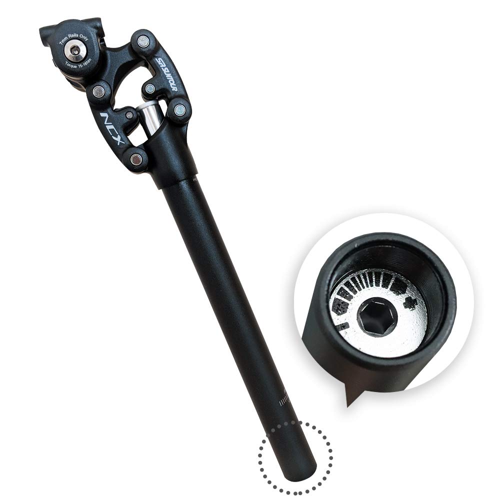Sr Suntour Sp12 Ncx Bike Suspension Seatpost With Cover (27.2Mm X 350Mm)