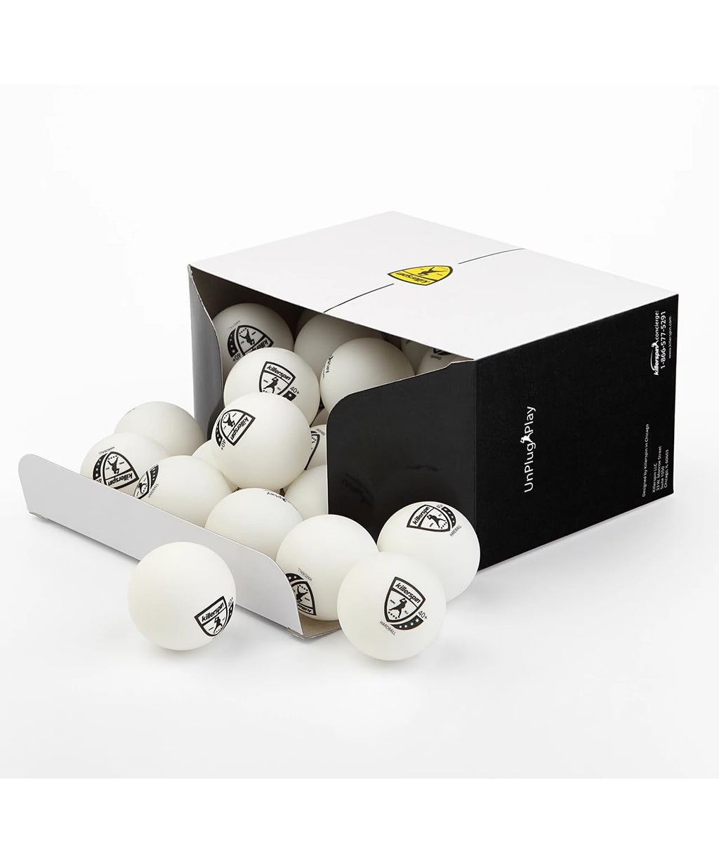 Killerspin 4-Star 40+ White Ping Pong Balls - New Standard Abs Plastic 40Mm Table Tennis Balls - Competition Balls For Tournamen