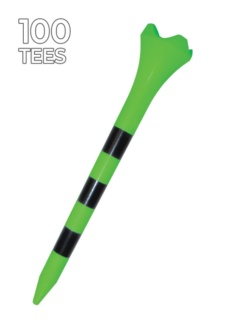 3-1/4'' Pride Performance Golf Tee Striped, Citrus Green, 100 Count