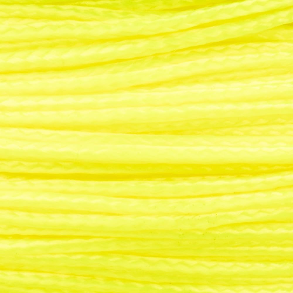 Paracord Planet Micro Paracord - Thin Braided Cord For Crafting, Fishing, And Diy Projects In 125 Ft Spools - Neon Yellow