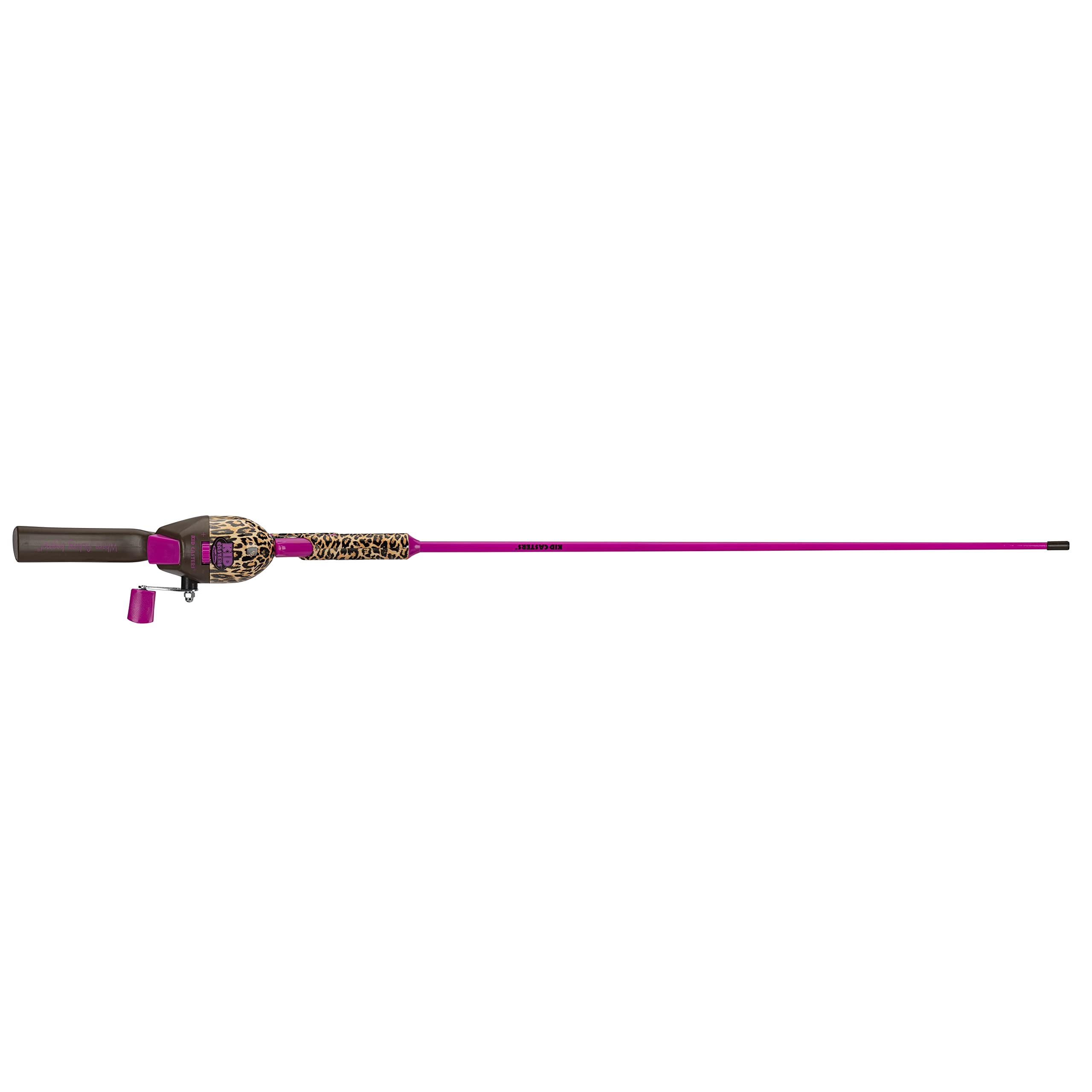 Kid Casters: Leopard Tangle-Free Fishing Combo|Spincast Reel & Practice Casting Plug | 34 Tangle-Free Combo|Inline Rod W/Ez Thre
