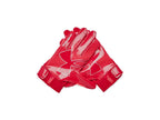 Under Armour Boys' Pee Wee F9 Football Gloves, (600) Red/Beta/Metallic Silver, One Size Fits Most