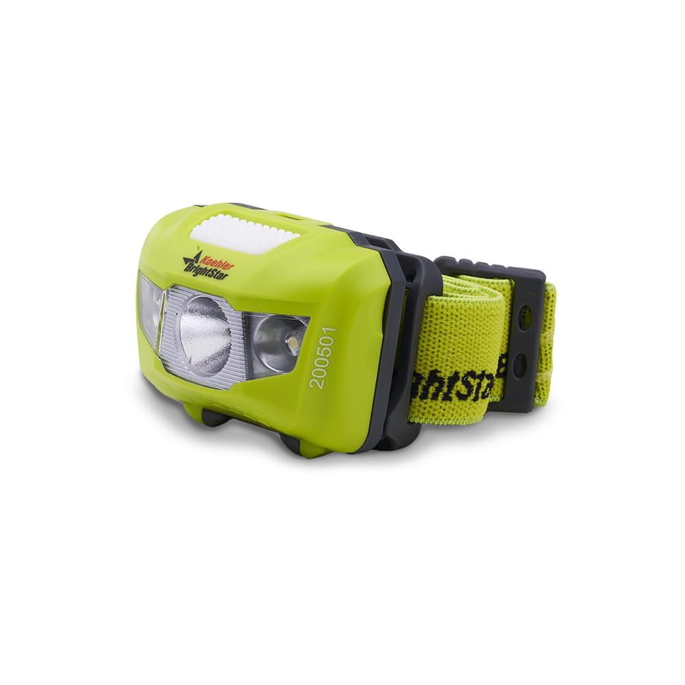 BrightStar LED Headlamp - Intrinsically Safe, Hands-Free, IPX4 Water-Resistant, Multiple Modes, 120+ Hour Runtime, Emergency Hea