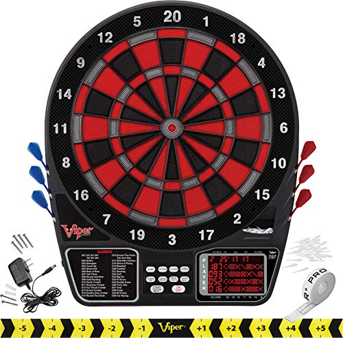 Viper 797 Electronic Dartboard, Quick Access To 301 And Countup From Button Interface, Extended Catch Ring, 11 Square Inch Score