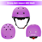 Kamugo Kids Adjustable Helmet, With Sports Protective Gear Set Knee Elbow Wrist Pads For Toddler Age 3-8 Boys Girls, Bike Skateb