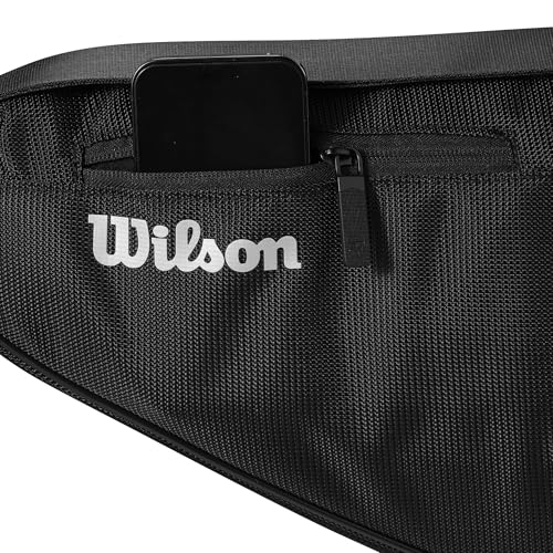 Wilson Rf Tennis Racket Cover - Holds 1 Racket, Black