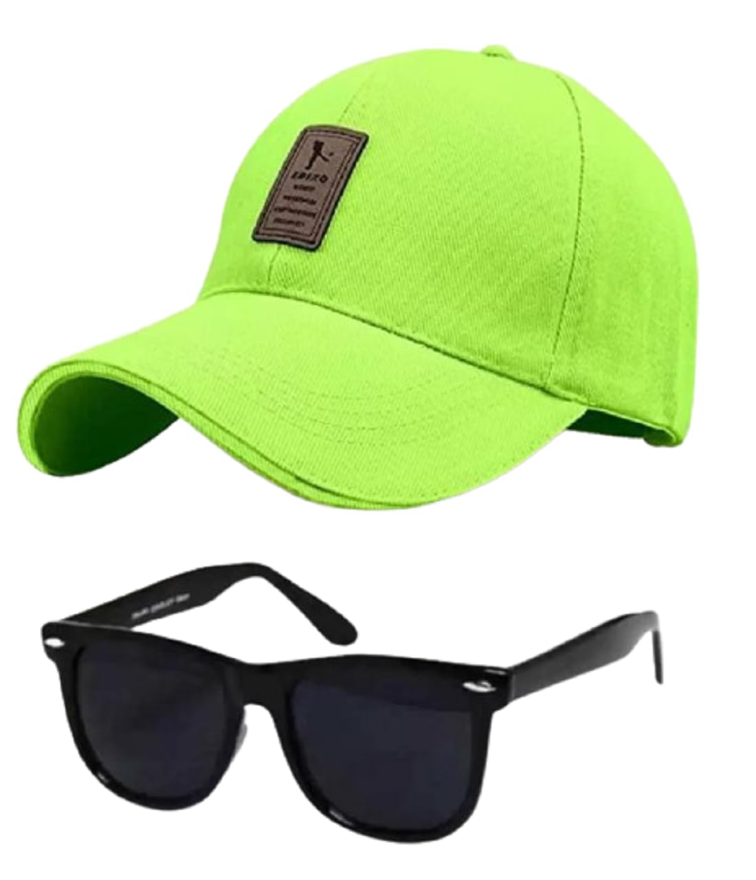 Fy Lane Capiteum Soft Cotton Adjustable Unisex Cap And Sunglass Quick Drying Sun Heat Protection For Men And Women Size Free (Gr