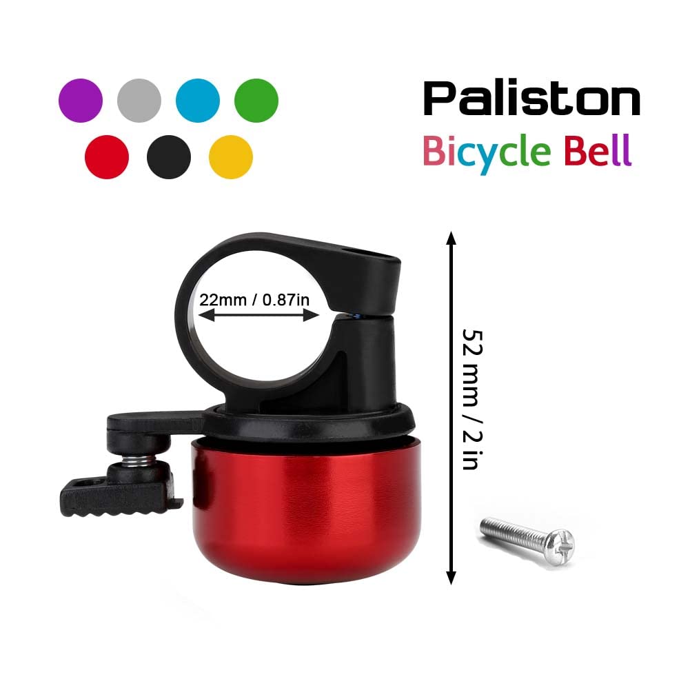 Paliston Bike Bell Bicycle Bell Crisp Sound For Adults Kids Boys Girls Blue  Red