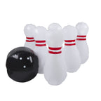 Hey! Play! Kids Giant Bowling Game Set - Inflatable Jumbo Bowling Pins And Ball For Outdoor And Indoor Use, For Children And Adu