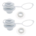 OZXNO 2 Pcs Inflatable Boat Air Valve with Rubber Mat 24mm Plastic Air Valve Caps for Inflatables Towable Tube Plug for Inflatab