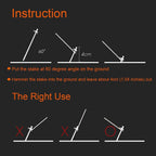 Bimiti 20 Pack Tent Stakes Heavy Duty 16 Inch Forged Steel Solid Tent Pegs Metal Ground Camping Stakes For Camping Unbreakable A