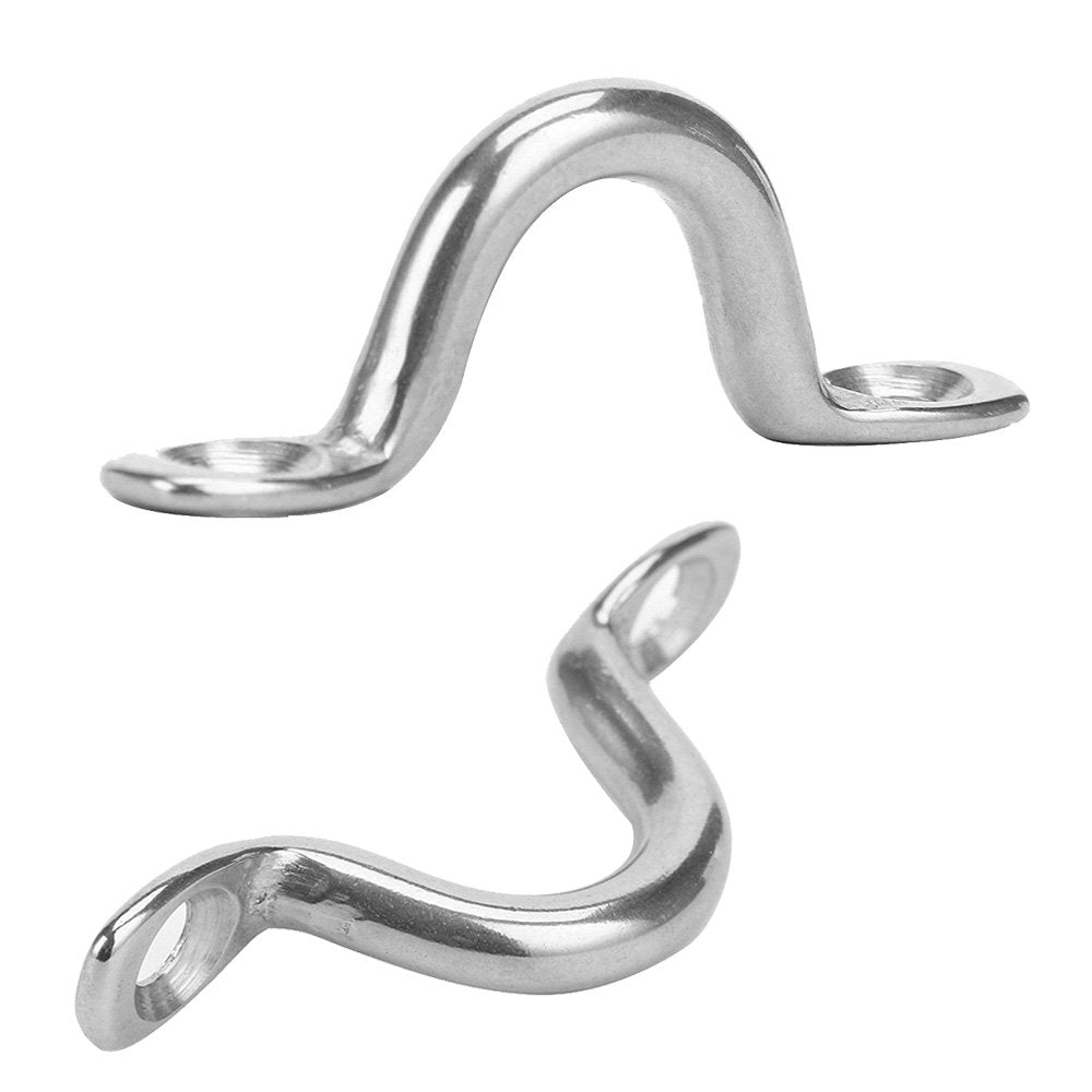 Amadget Bimini Boat Top Pad Eye, 316 Stainless Steel Eye Straps Tie Down Kayak Deck Loops (Pack Of 10)