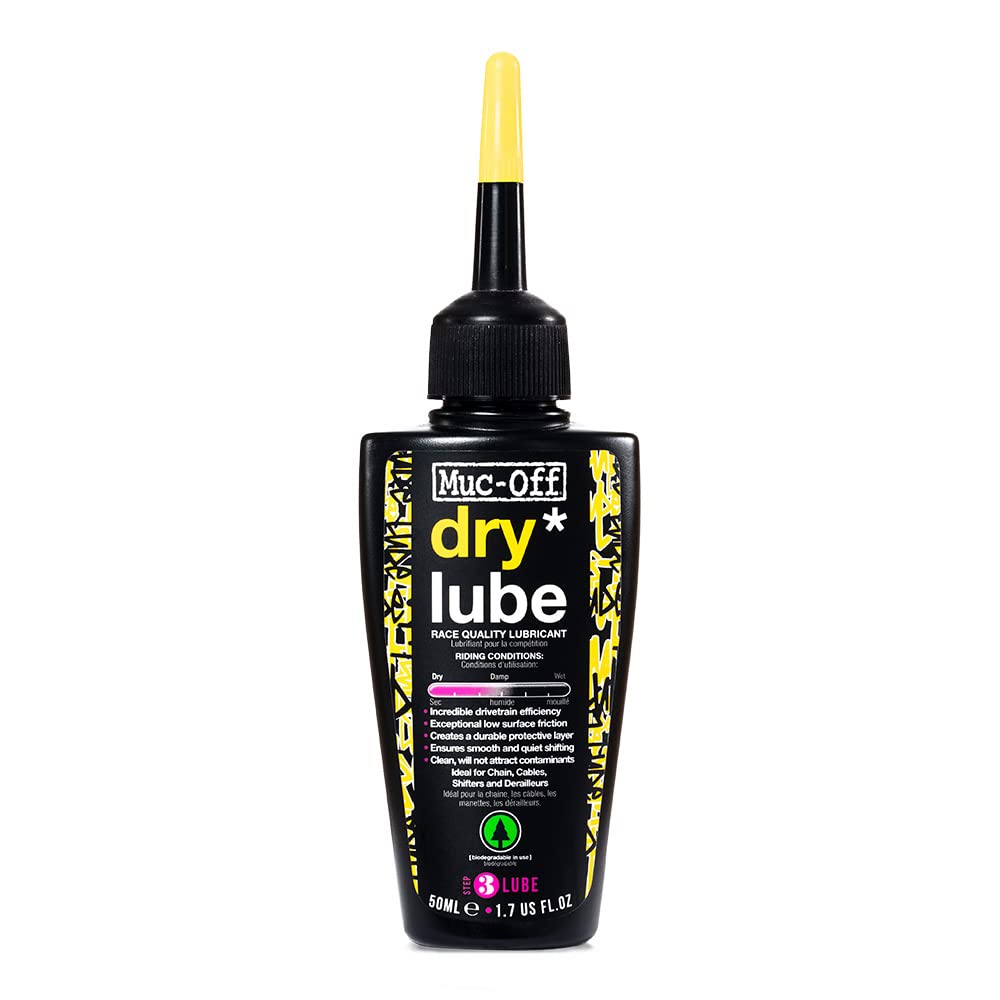 Muc-Off Dry Chain Lube, 50 Milliliters - Biodegradable Bike Chain Lubricant, Suitable For All Types Of Bike - Formulated For Dry