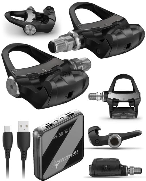 Garmin Rally RK100 Single-Sensing Power Meter Pedals - Compatible with Look KEO Cleats, Bluetooth/ANT+, Transferable Spindle Des