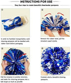 Puzine 4Pack 13'' Cheerleading Pom Poms With New Handle For Team Spirit Sports Dance Cheering Kids Adults 100G (4 Pack Green And