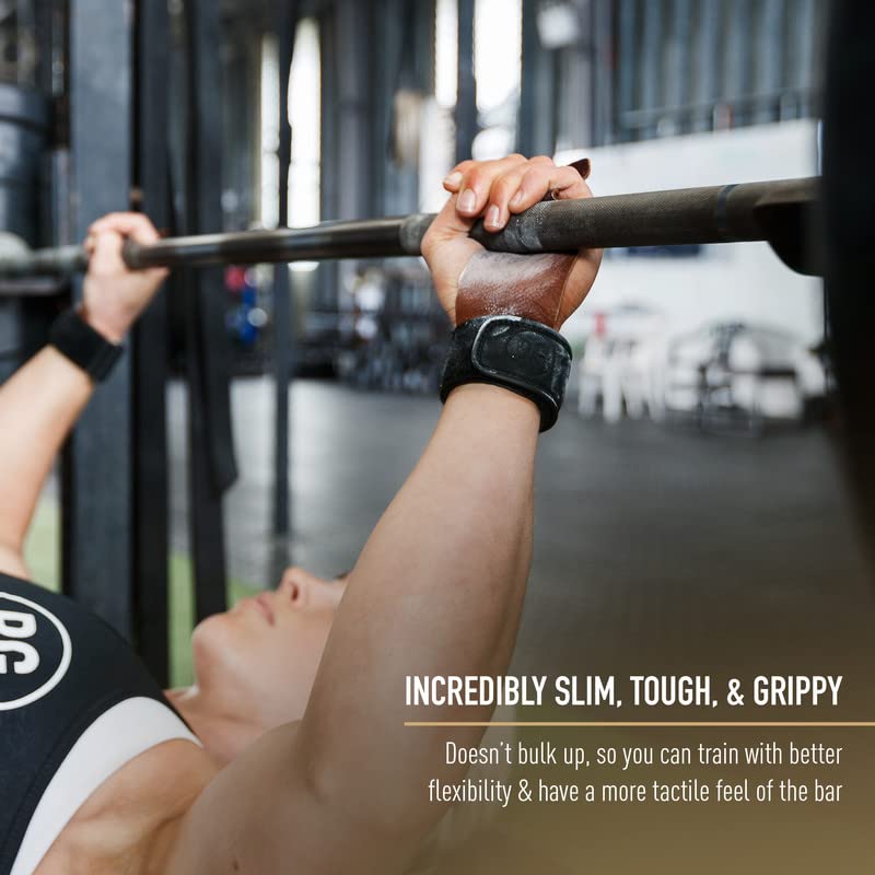 Roogrips Gym Hand Grips - 2-Finger Hand Grips For Weightlifting, Gymnastics & Gym/Home Workouts - Kangaroo Leather Hand Grips Fo