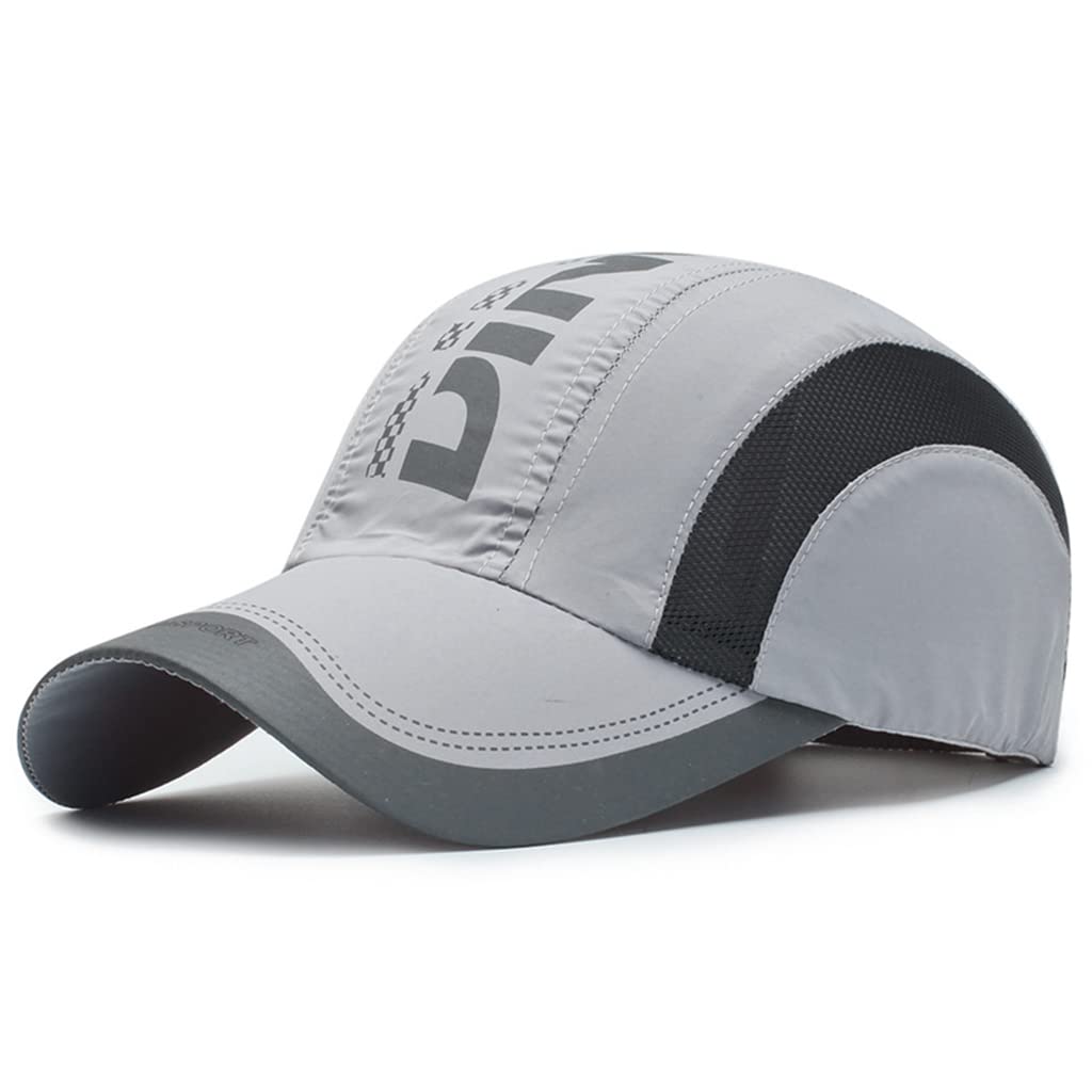 Optifit Baseball Cap Breathable Cotton Summer Adjustable Buckle Grey