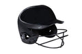 Mizuno MVP Series Solid Batting Helmet with Fastpitch Softball Mask, Small/Medium, Black