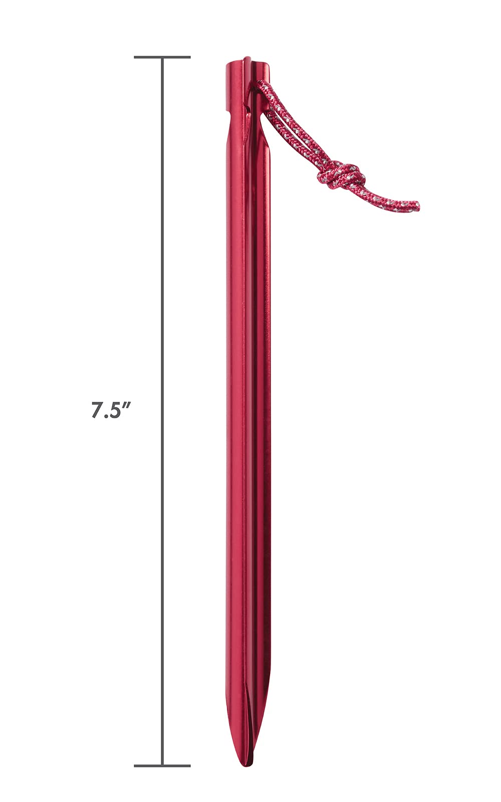 Msr Groundhog Tent Stake Kit, 6-Pack, Regular - 75-Inch , Red