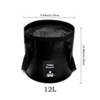 Collapsible Bucket With Handle, Lightweight Folding Water Container, Portable Collapsible Bucket For Fishing, Camping, Hiking, B