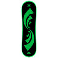 Krown Snowskate Plastic Polymer Skateboard Style Dual Kick Snowboard With Foam Grip - 32'' Carve, Green Carve