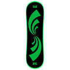 Krown Snowskate Plastic Polymer Skateboard Style Dual Kick Snowboard With Foam Grip - 32'' Carve, Green Carve