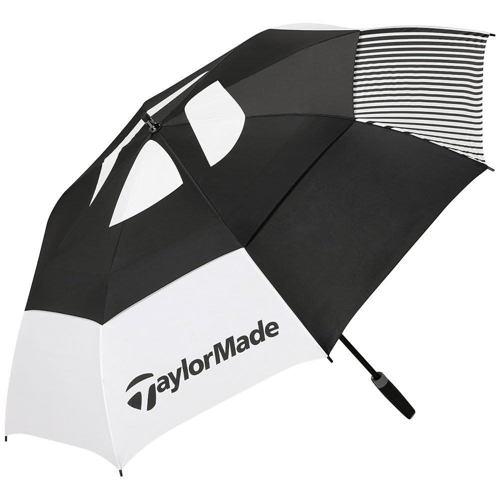 TaylorMade Golf 2025 Tour Double Canopy Umbrella Black 64 Inches