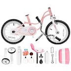 Royalbaby Swan Girls Princess Kids Bike With Basket Mudguards, 12 14 16 18 Inch Toddler Beginners Bicycle For Age 3-10 Years, Tr