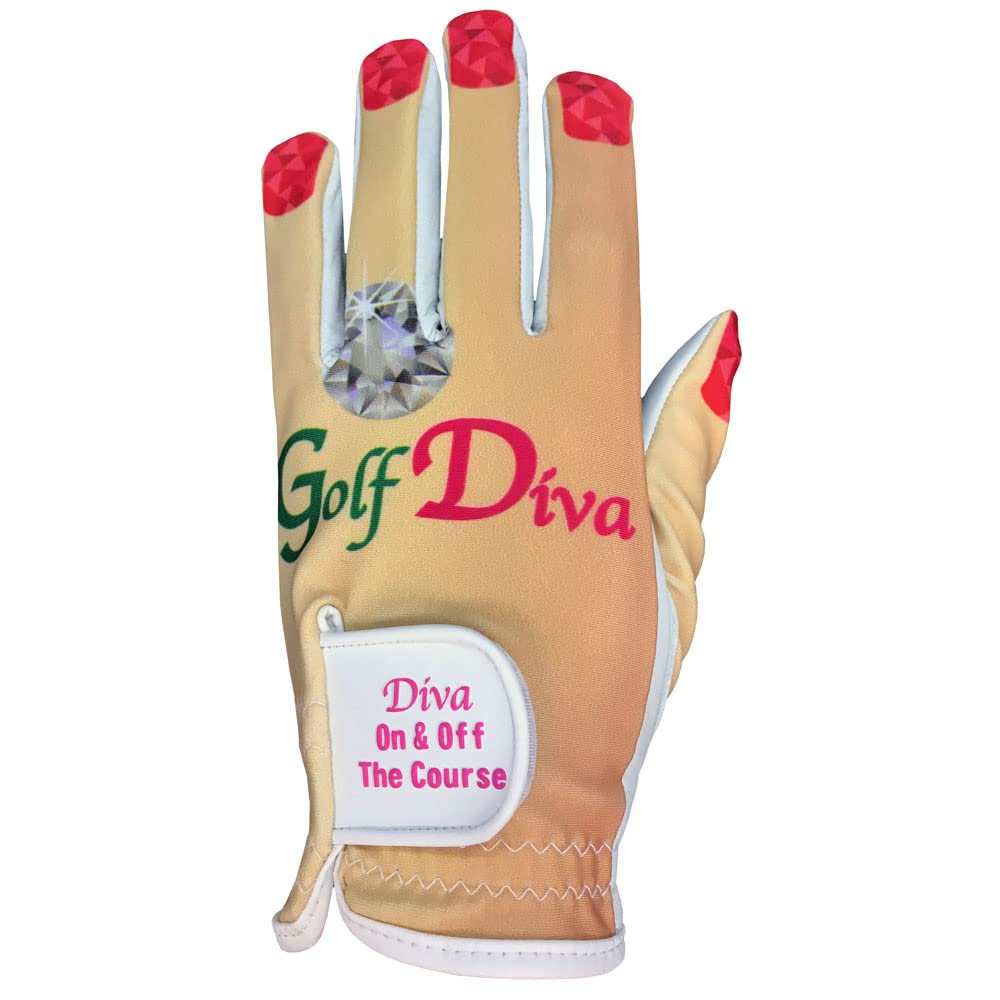 Giggle Golf Women 'S Golf Glove (X-Large, Worn On Right Hand, Golf Diva)