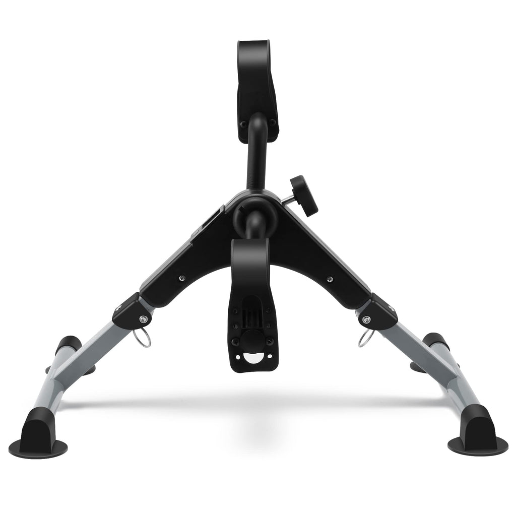 Pedal Exerciser Desk Exercise Bike Leg And Arm Recovery Bike With Lcd Monitor Foldable And Porable (Black/Grey)
