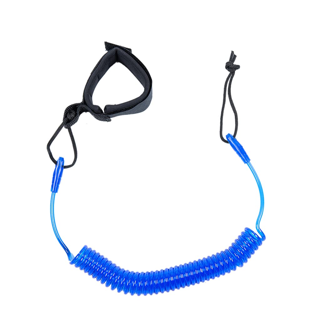 Heytur Coiled Sup Leash 10' Surfboard Leash Sup Leg Rope Strap Stand Up Paddleboard Leash(Blue)