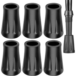 Proberos 6 Pcs Trekking Pole Rubber Tips, 11Mm Universal Replacement Ferrules For Hiking Walking Sticks Or Ski Poles, Durable An