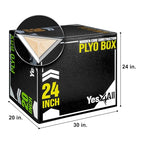 Yes4All 3-In-1 Soft Plyo Box Wooden Core - Safe For Shins - Non-Slip Multi-Use Plyometric Box For Jumping, Conditioning, And Str