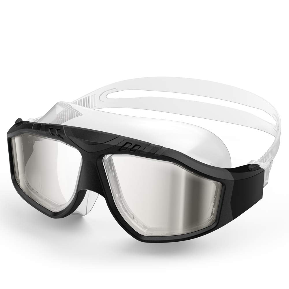 OutdoorMaster Swim Mask - Wide View One-Piece Swimming Goggles with Super Leakproof Design, 100% UV Protection, Anti-Fog Coating