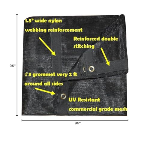 Mp - Mighty Products 70% Shade Mesh/Net/Cloth/Tarp, Black, 8 X 8