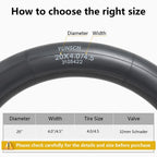 2-Pack 20'' Fat Tire Tubes 20 X 4.0/4.5 Av 32Mm Schrader Valve 20'' Fat Bicycle Tubes Compatible With 20X4.0 20 X 4 1/4 20 X 4.3