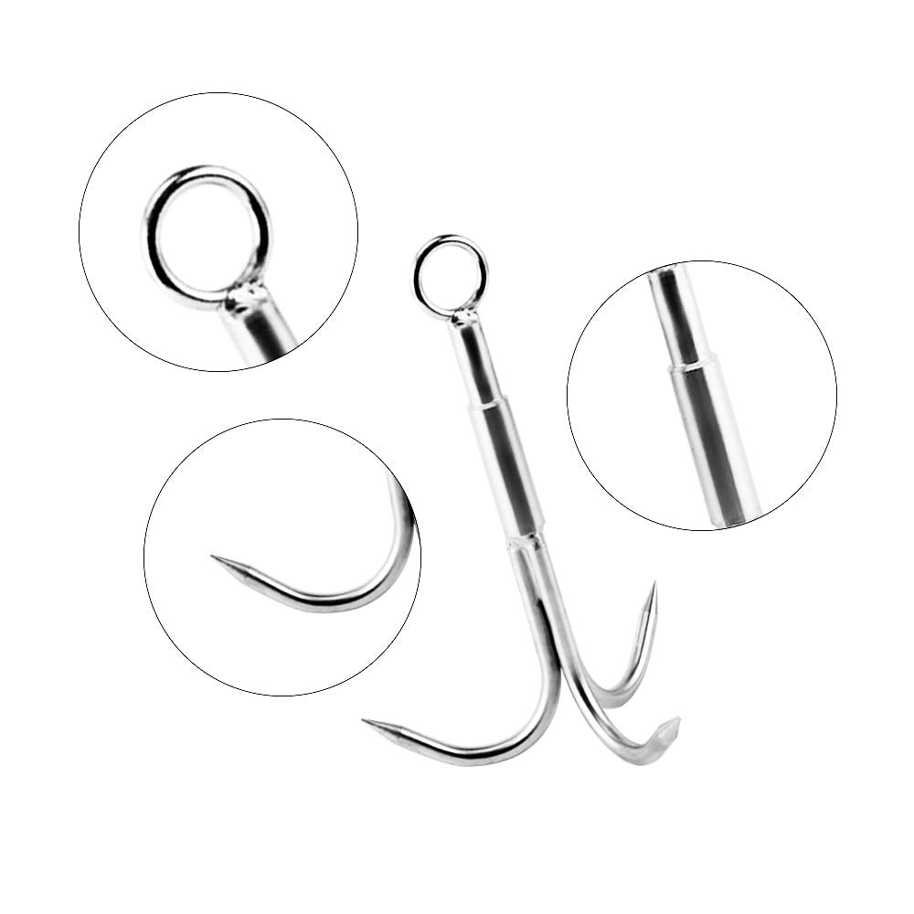 Mhdmag Grappling Hook, Anchor Hook Carabiner Climbing With 3-Claw Stainless Steel Hooks For Anchor Retrieving, Outdoor Hiking, T