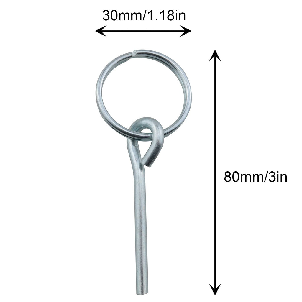 Tent Pole Rings And 2 Pins Jcbiz 4Pcs Stainless Steel Rings With 2 Pins For Outdoor Camping Hiking Fishing Travel Tent Accessori