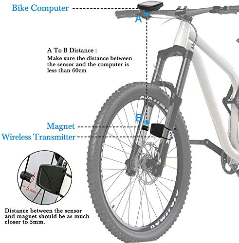 Bicycle Speedometer Waterproof Wireless Cycle Bike Computer Bicycle Odometer With Lcd Display  Multi-Functions
