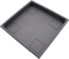 The Hc Companies 14 Inch Accent Square Plastic Plant Saucer - Indoor Outdoor Plant Trays For Pots - 14X14X18, Warm Gray