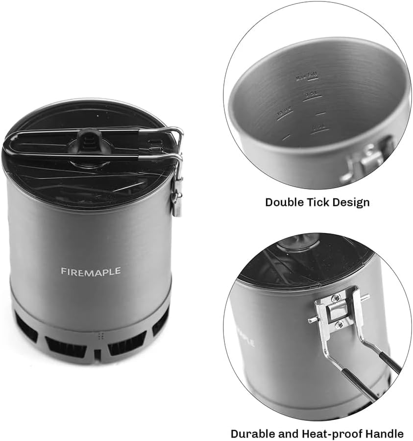 Fire-Maple 600Ml G3 Petrel Ultralight Camping Pot Lightweight Outdoor High Efficiency Foldable Heat Exchanger Pot Portable For H