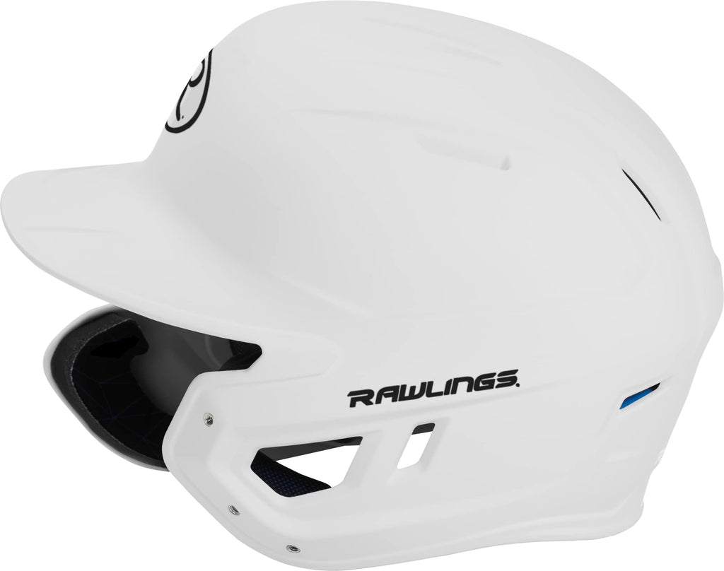 Rawlings Mach 1-Tone Right Batting Helmet W/ Adjustable Face Guard Left Handed Adjustable, Jr, White