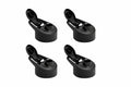 46Mm Flip Top Bottle Cap Lid, Black, 4 Pack, Leak-Proof Spout, Reusable Water Bottle Replacement
